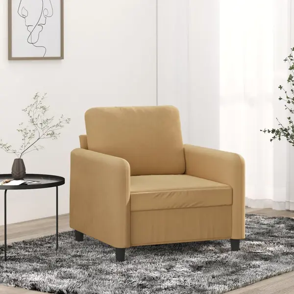 Gossi fotoliu canapea, maro, 60 cm, catifea