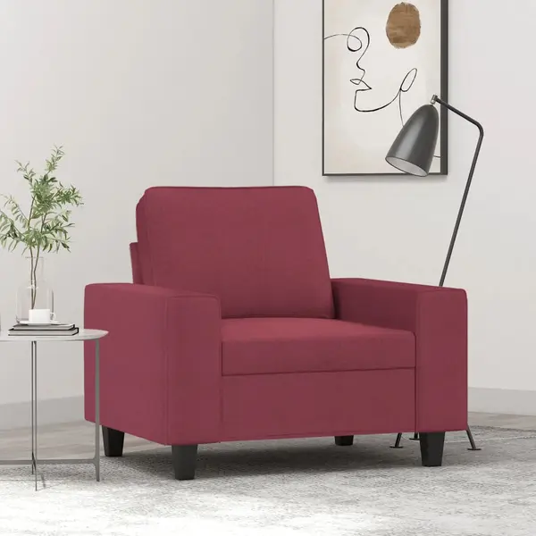 Gossi fotoliu canapea, rosu vin, 60 cm, material textil