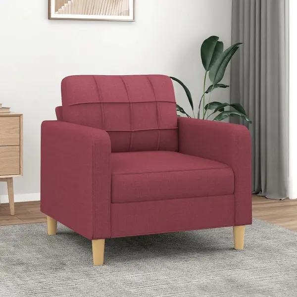 Gossi fotoliu canapea, rosu vin, 60 cm, material textil