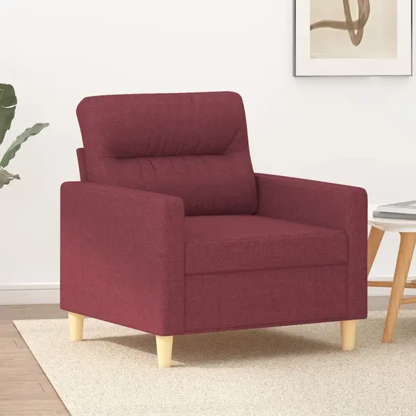 Gossi fotoliu canapea, rosu vin, 60 cm, material textil