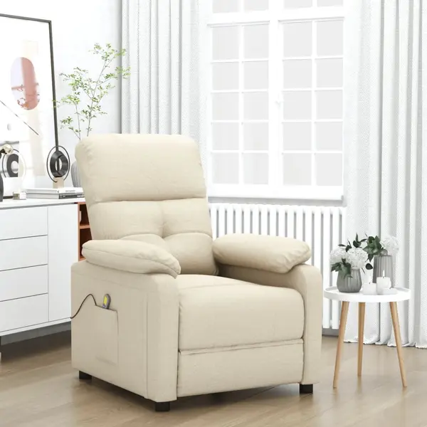 Gossi fotoliu de masaj, crem, material textil