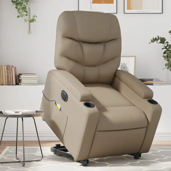 Gossi fotoliu electric masaj rabatabil cu ridicare, cappuccino