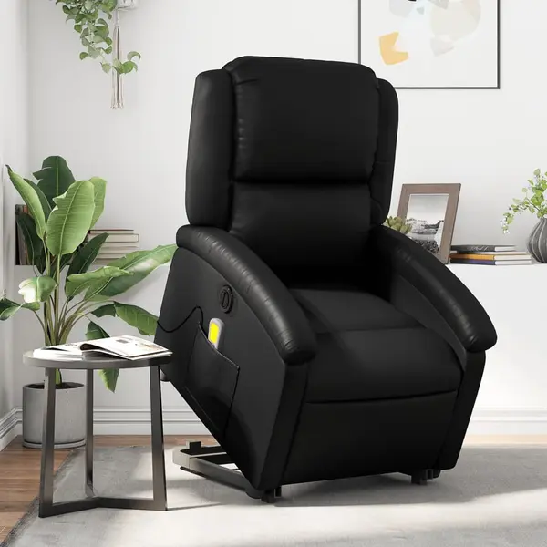 Gossi fotoliu electric masaj rabatabil cu ridicare, negru