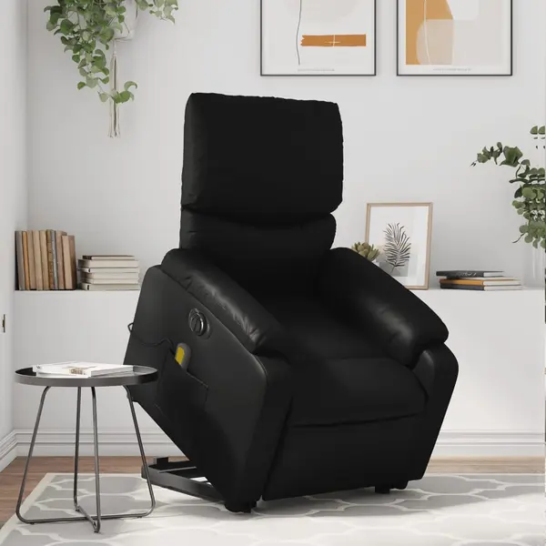 Gossi fotoliu electric masaj rabatabil cu ridicare, negru