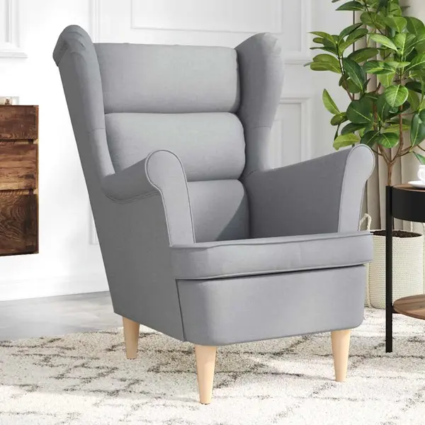 Gossi fotoliu, gri deschis, 74x84x100 cm, textil