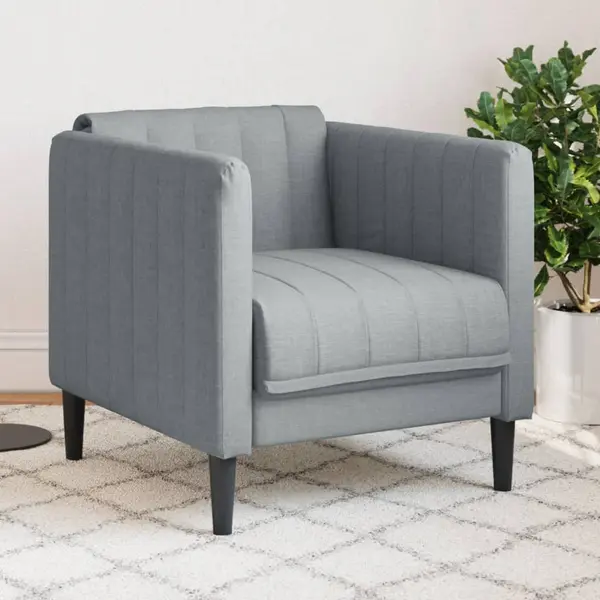Gossi fotoliu, gri deschis, material textil