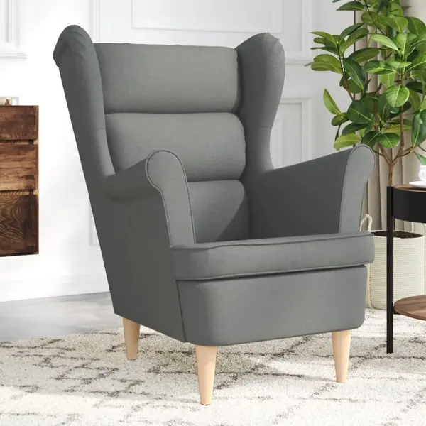 Gossi fotoliu, gri inchis, 74x84x100 cm, textil