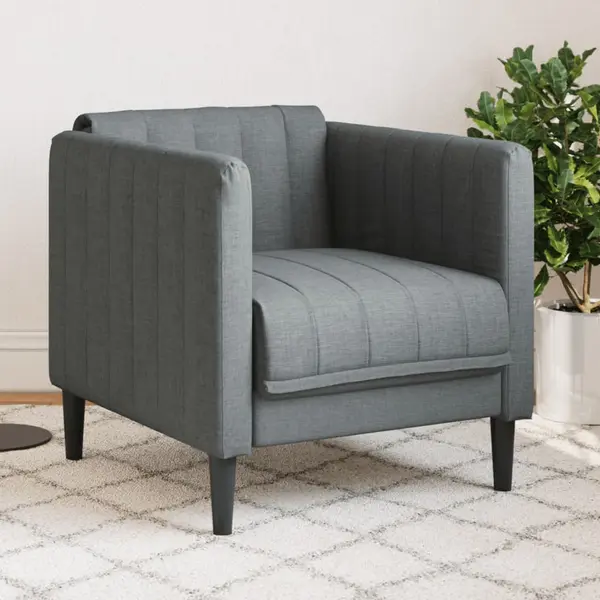 Gossi fotoliu, gri inchis, material textil