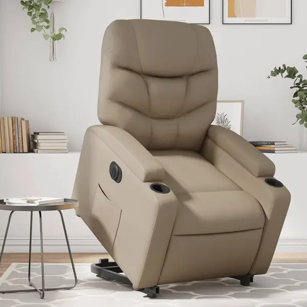Gossi fotoliu rabatabil electric cu ridicare, cappuccino