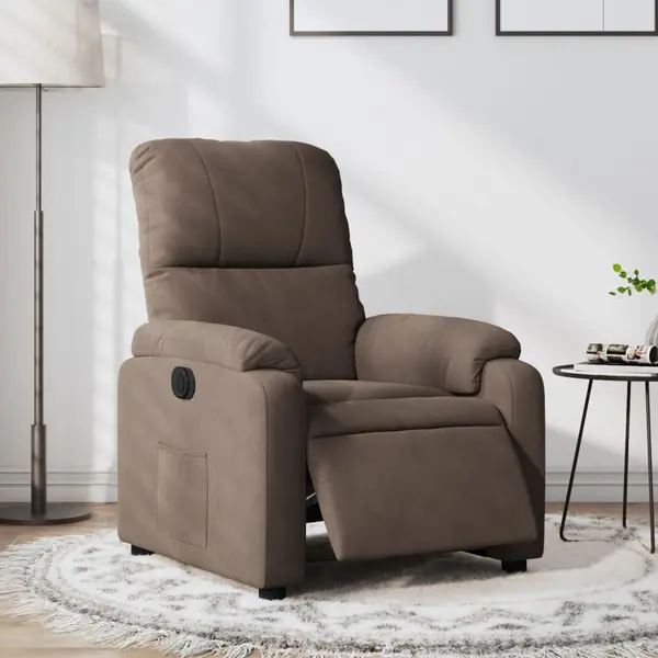 Gossi fotoliu rabatabil electric, maro, microfibra