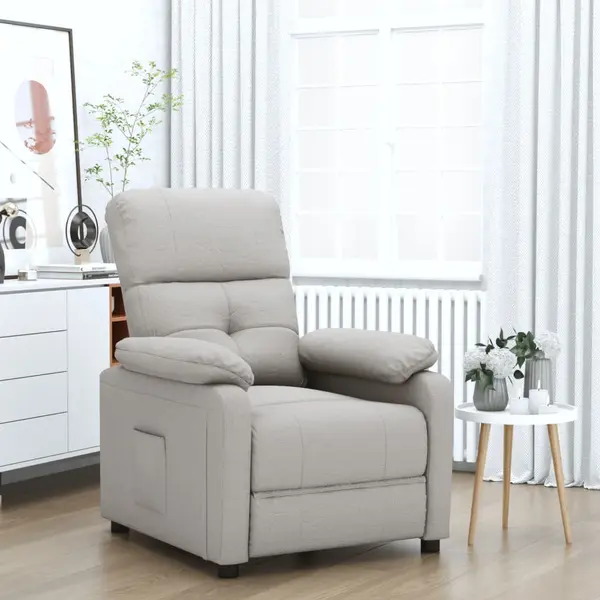 Gossi fotoliu rabatabil, gri taupe, material textil