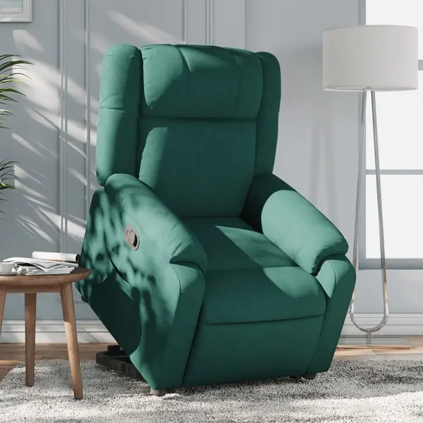 Gossi fotoliu rabatabil ridicare pe verticala, verde inchis, textil