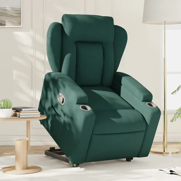 Gossi fotoliu rabatabil ridicare pe verticala, verde inchis, textil
