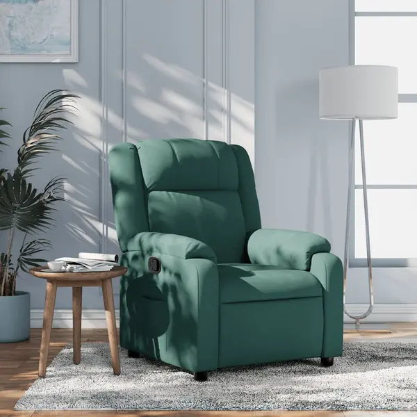 Gossi fotoliu rabatabil, verde inchis, material textil