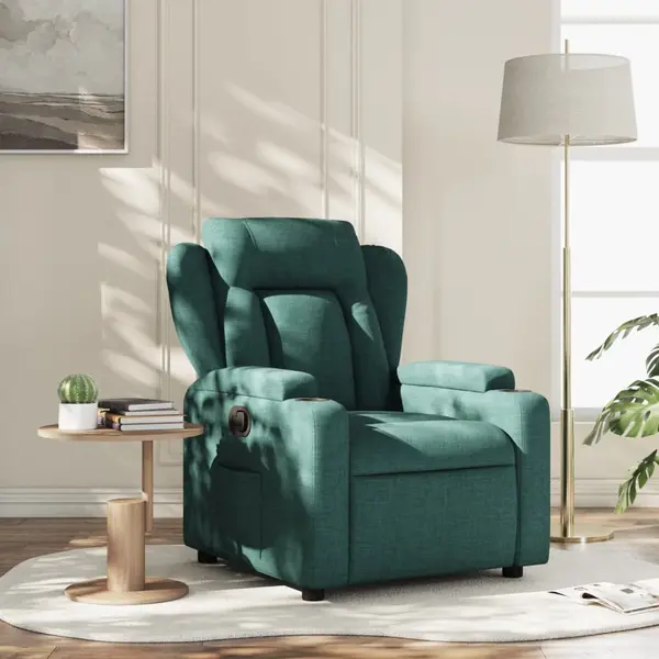 Gossi fotoliu rabatabil, verde inchis, material textil