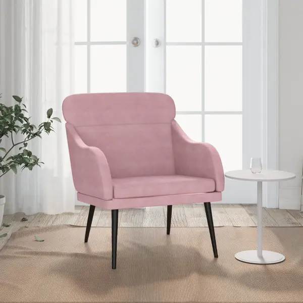 Gossi fotoliu, roz, 63x76x80 cm, catifea