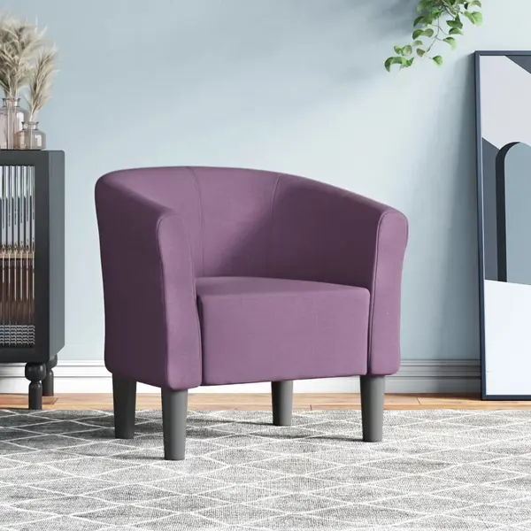Gossi fotoliu tip cuva, violet, material textil