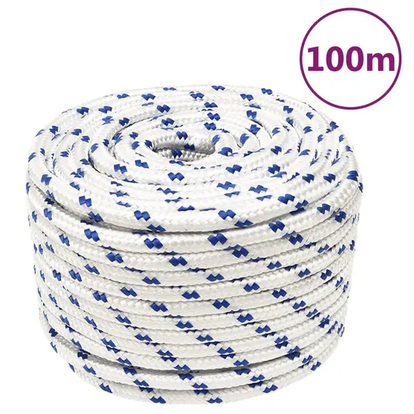 Gossi franghie de barca, alb, 14 mm, 100 m, polipropilena