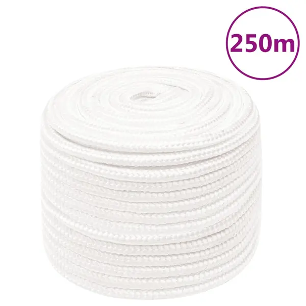 Gossi franghie de barca, alb complet, 14 mm, 250 m, polipropilena