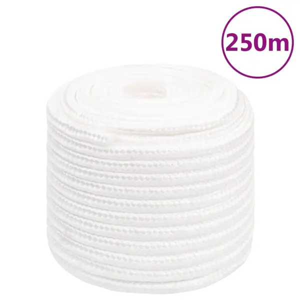 Gossi franghie de barca, alb complet, 16 mm, 250 m, polipropilena