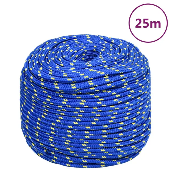 Gossi franghie de barca, albastru, 10 mm, 25 m, polipropilena