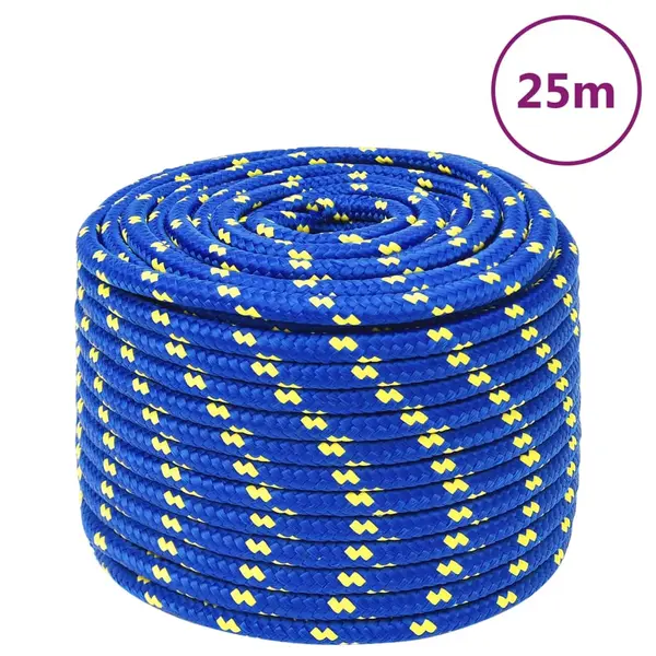 Gossi franghie de barca, albastru, 14 mm, 25 m, polipropilena