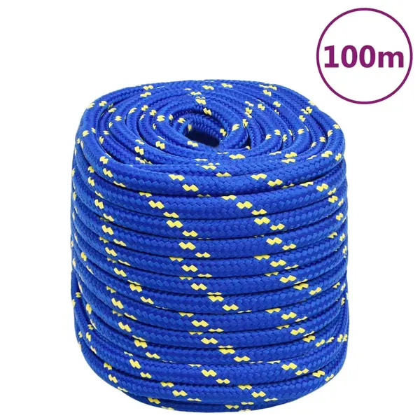 Gossi franghie de barca, albastru, 16 mm, 100 m, polipropilena