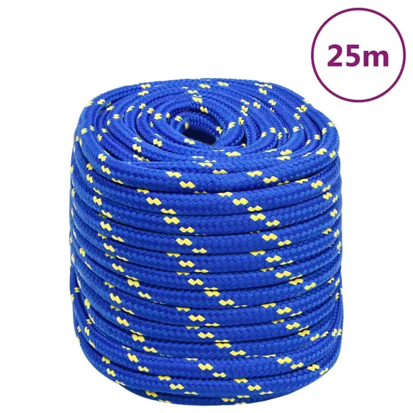 Gossi franghie de barca, albastru, 16 mm, 25 m, polipropilena