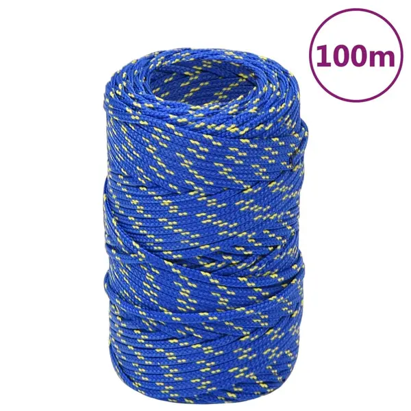 Gossi franghie de barca, albastru, 2 mm, 100 m, polipropilena