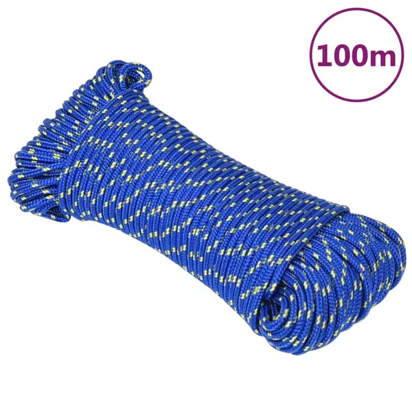 Gossi franghie de barca, albastru, 3 mm, 100 m, polipropilena