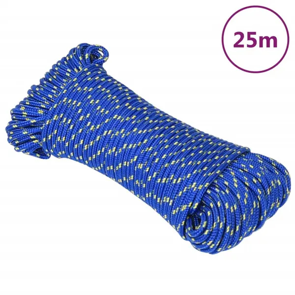 Gossi franghie de barca, albastru, 5 mm, 25 m, polipropilena