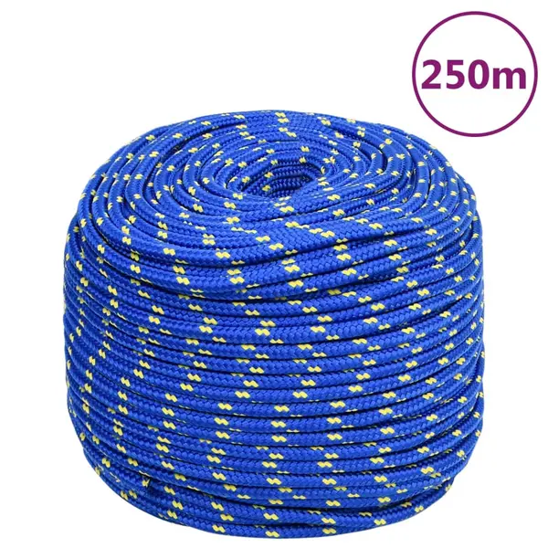 Gossi franghie de barca, albastru, 6 mm, 250 m, polipropilena