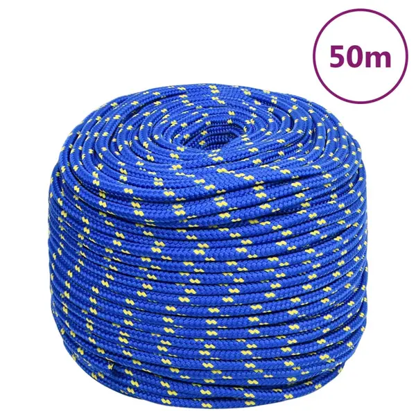 Gossi franghie de barca, albastru, 6 mm, 50 m, polipropilena