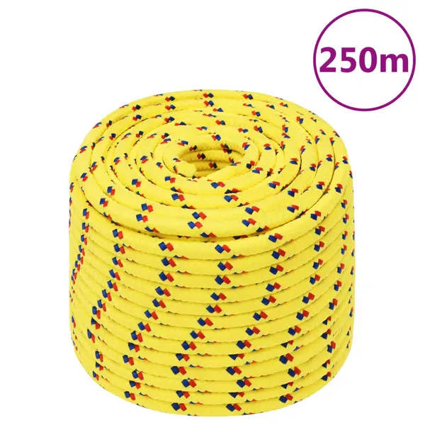 Gossi franghie de barca, galben, 12 mm, 250 m, polipropilena