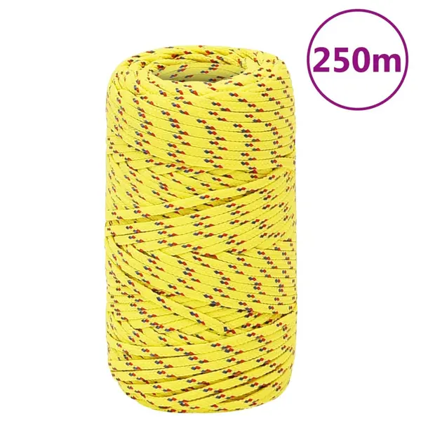Gossi franghie de barca, galben, 2 mm, 250 m, polipropilena