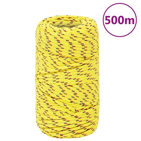 Gossi franghie de barca, galben, 2 mm, 500 m, polipropilena