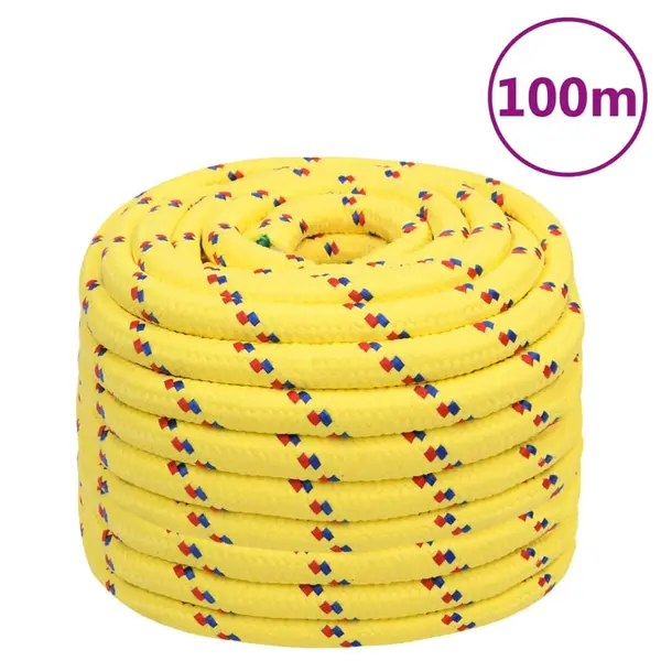 Gossi franghie de barca, galben, 20 mm, 100 m, polipropilena