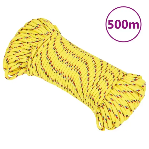 Gossi franghie de barca, galben, 3 mm, 500 m, polipropilena