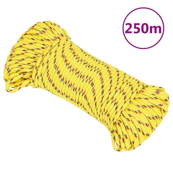 Gossi franghie de barca, galben, 5 mm, 250 m, polipropilena