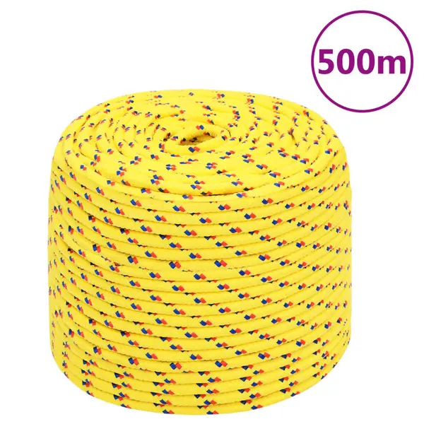Gossi franghie de barca, galben, 8 mm, 500 m, polipropilena