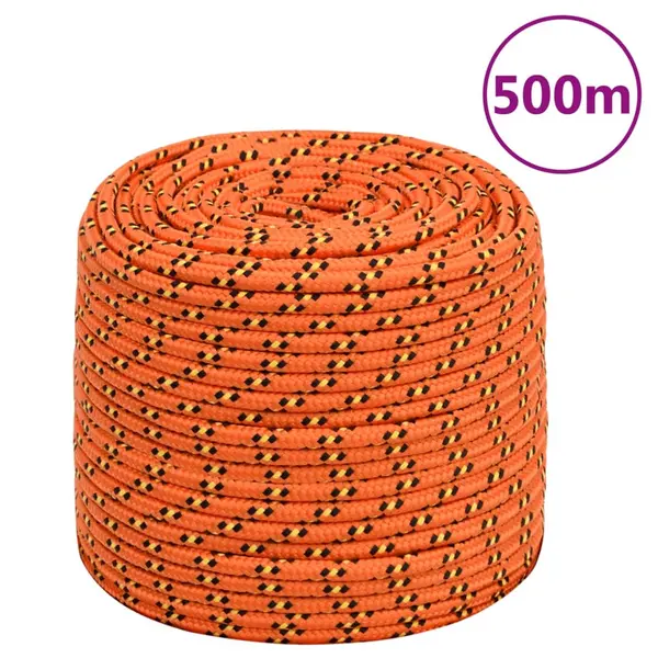 Gossi franghie de barca, portocaliu, 10 mm, 500 m, polipropilena