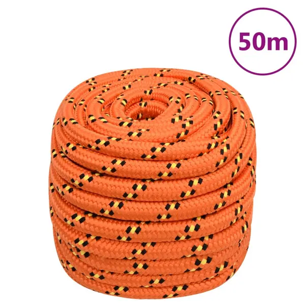 Gossi franghie de barca, portocaliu, 20 mm, 50 m, polipropilena