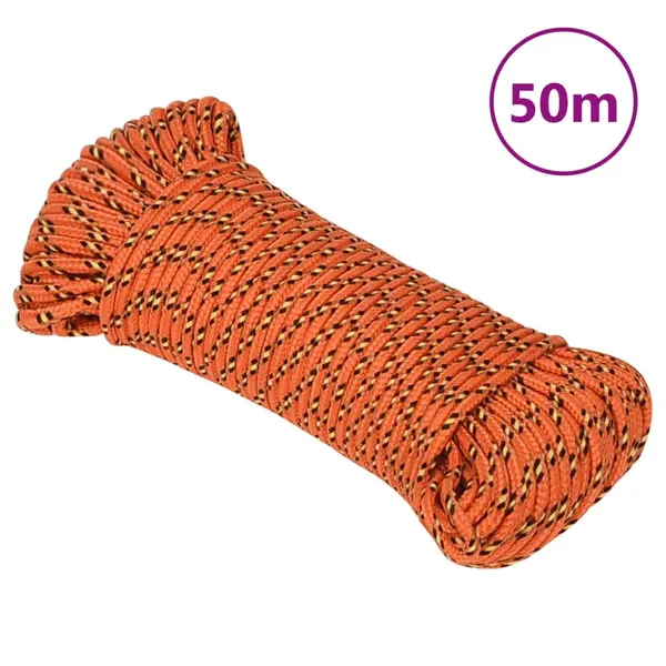 Gossi franghie de barca, portocaliu, 5 mm, 50 m, polipropilena