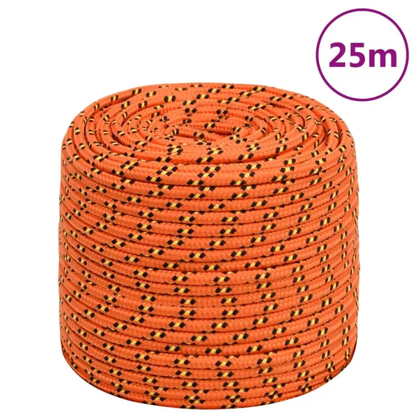Gossi franghie de barca, portocaliu, 8 mm, 25 m, polipropilena