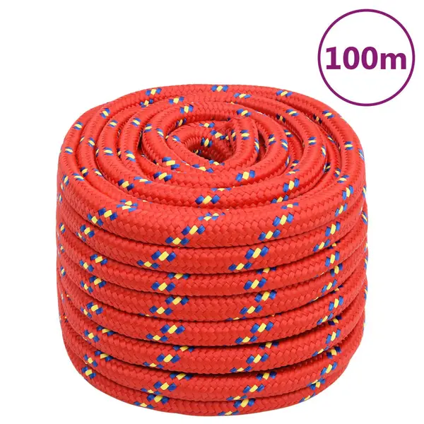 Gossi franghie de barca, rosu, 20 mm, 100 m, polipropilena