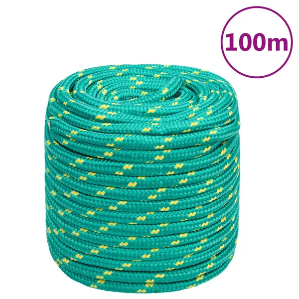 Gossi franghie de barca, verde, 16 mm, 100 m, polipropilena