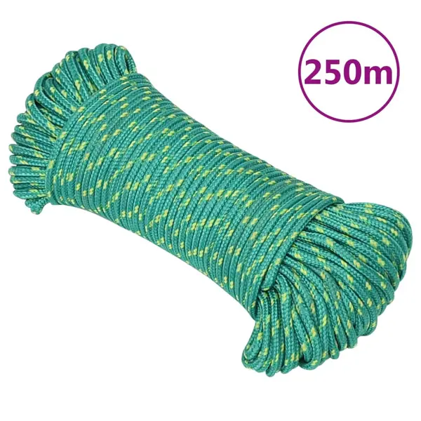 Gossi franghie de barca, verde, 5 mm, 250 m, polipropilena