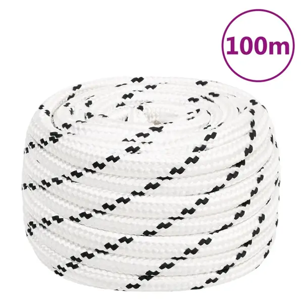 Gossi franghie de lucru, alb, 18 mm, 100 m, poliester