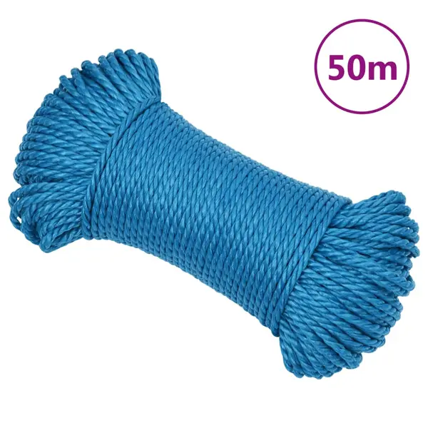 Gossi franghie de lucru, albastru, 3 mm, 50 m, polipropilena