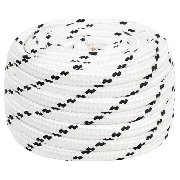 Gossi franghie impletita pentru barca, alb, 18 mm x 25 m, poliester